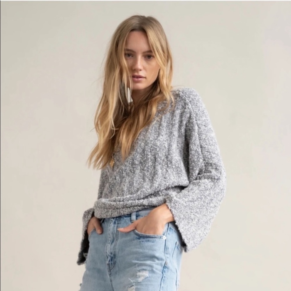 NWT Free People Oversized Cropped Sweater - Picture 4 of 16